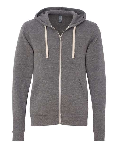 Unisex Triblend Sponge Fleece Full-Zip Hoodie Sweatshirt - Image 4