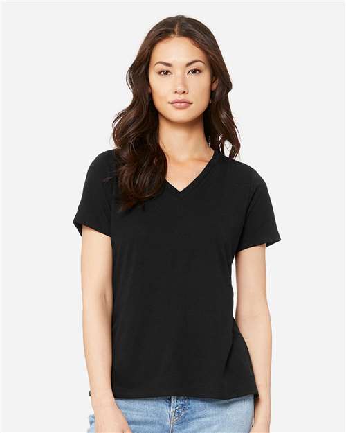Women's Relaxed Triblend V-Neck Tee - Image 10