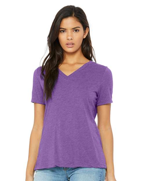 Women's Relaxed Triblend V-Neck Tee - Image 8